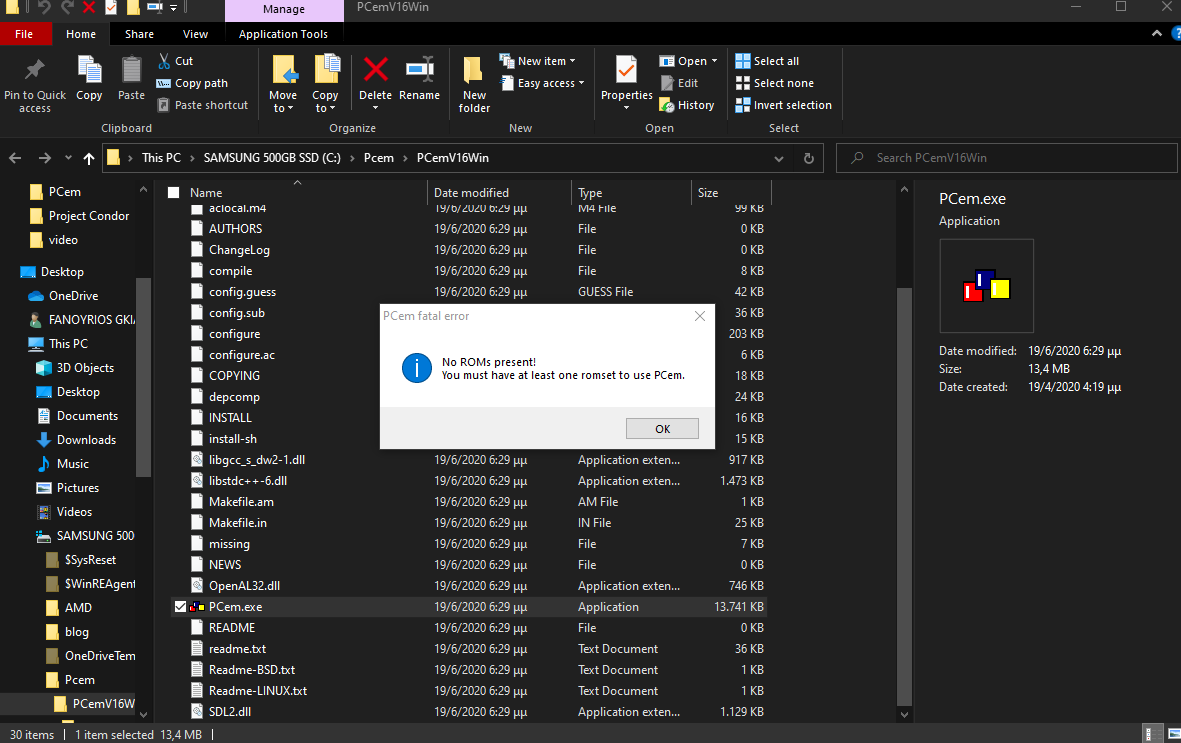 no rom files